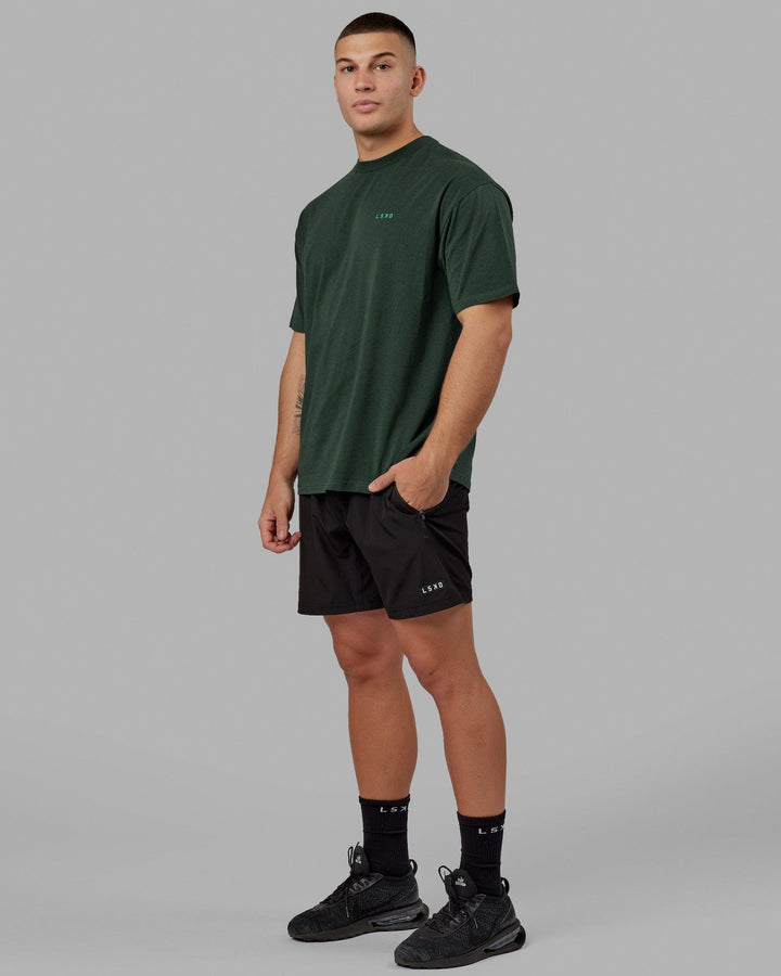  Man wearing Unisex VS2 FLXCotton Tee Oversize - Vital Green-Teal