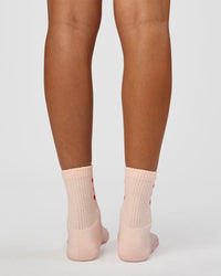 Valentines Pilates Grip Socks - Candy Pink-Flame