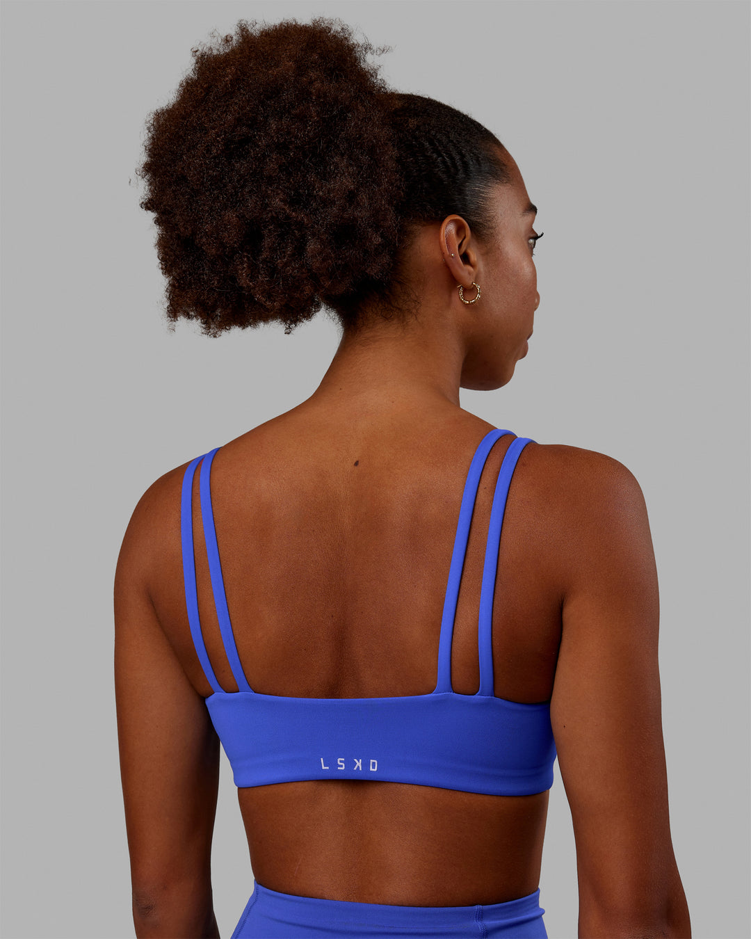 Women Wearing Vogue Sports Bra - Power Cobalt