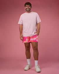 Man wearing BCAM FLXCotton Oversized Tee - Marshmallow-White | Model:Fletcher | Size:XL | Thumbnail Index: 4