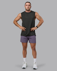 Man wearing Lift 6" Lined Performance Shorts - Purple Sage