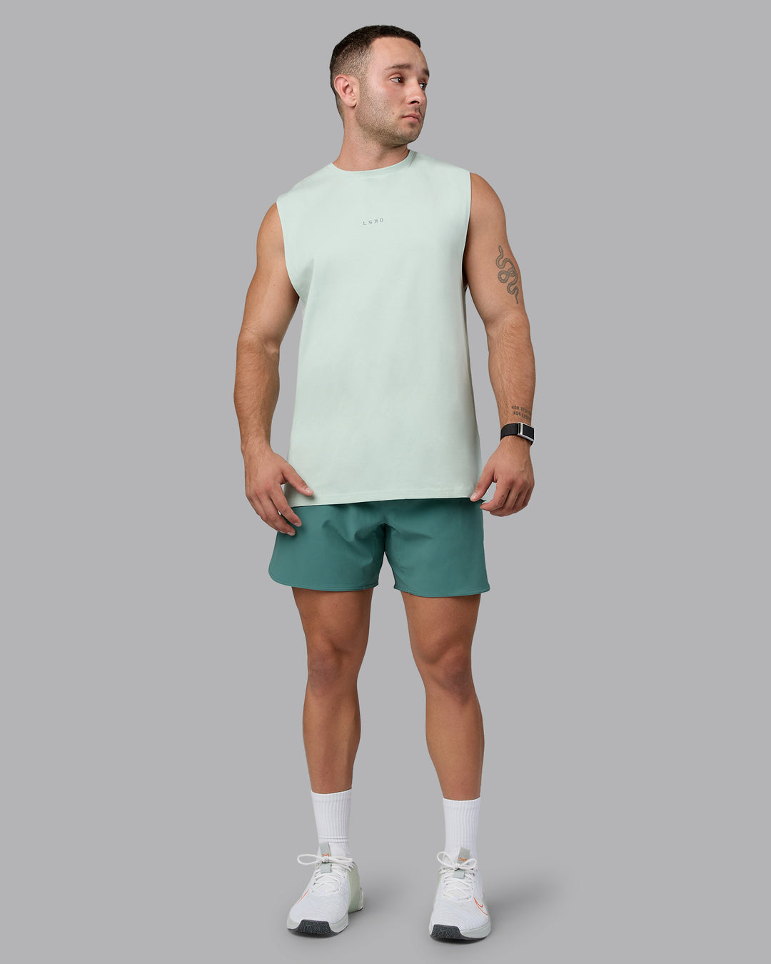 Man wearing Lift 6&quot; Performance Shorts - Sagebrush