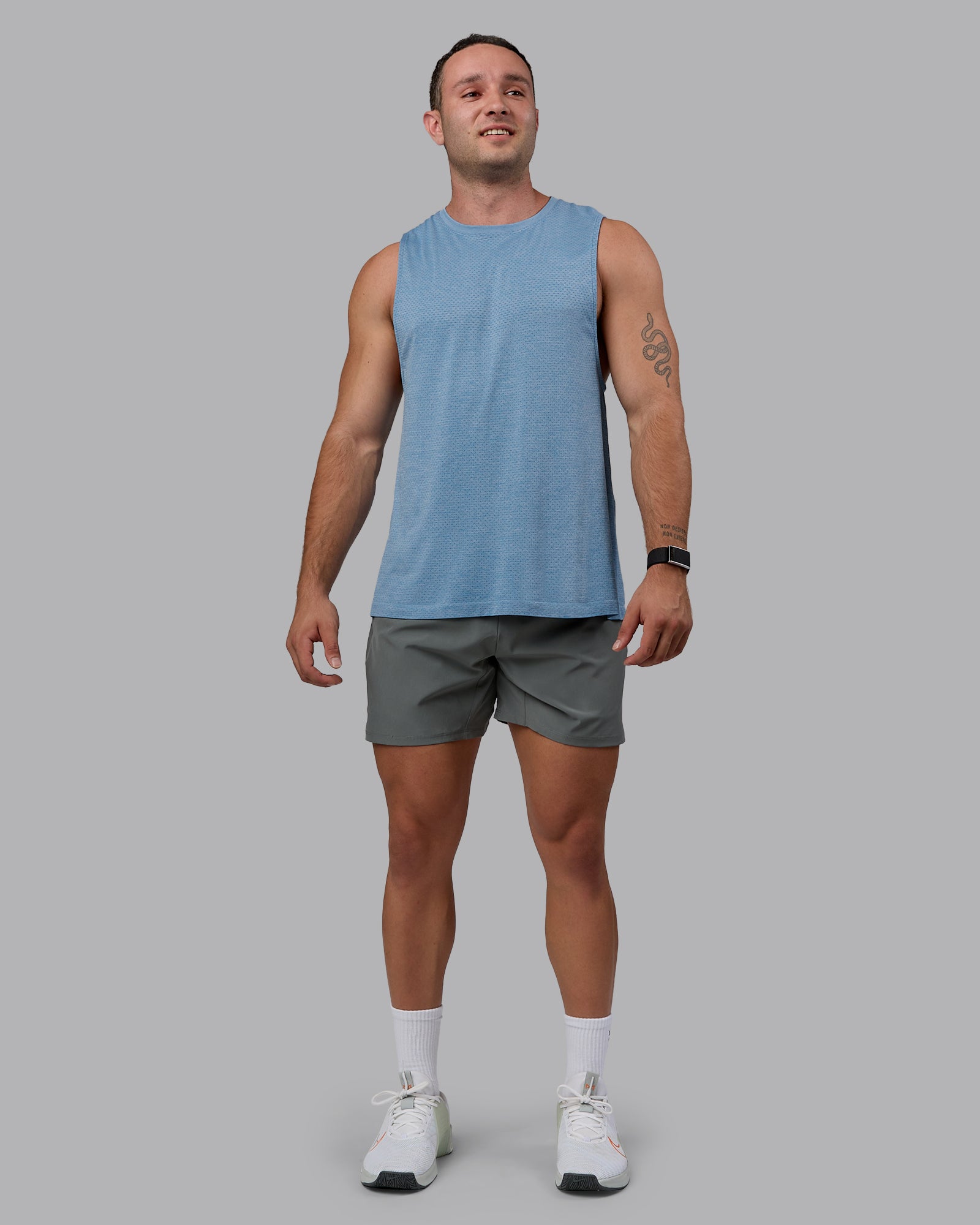 Mens AeroFLX+ Seamless Muscle Tank - Elemental Blue/Ice Blue | LSKD
