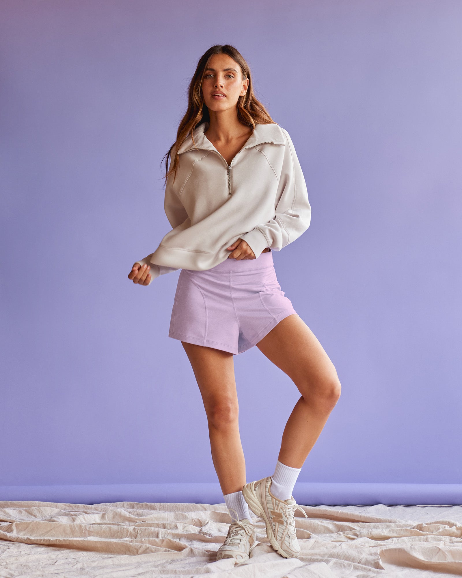 Elevate SoftTouch 1/2 Zip Sweater - Clay-Clay | LSKD