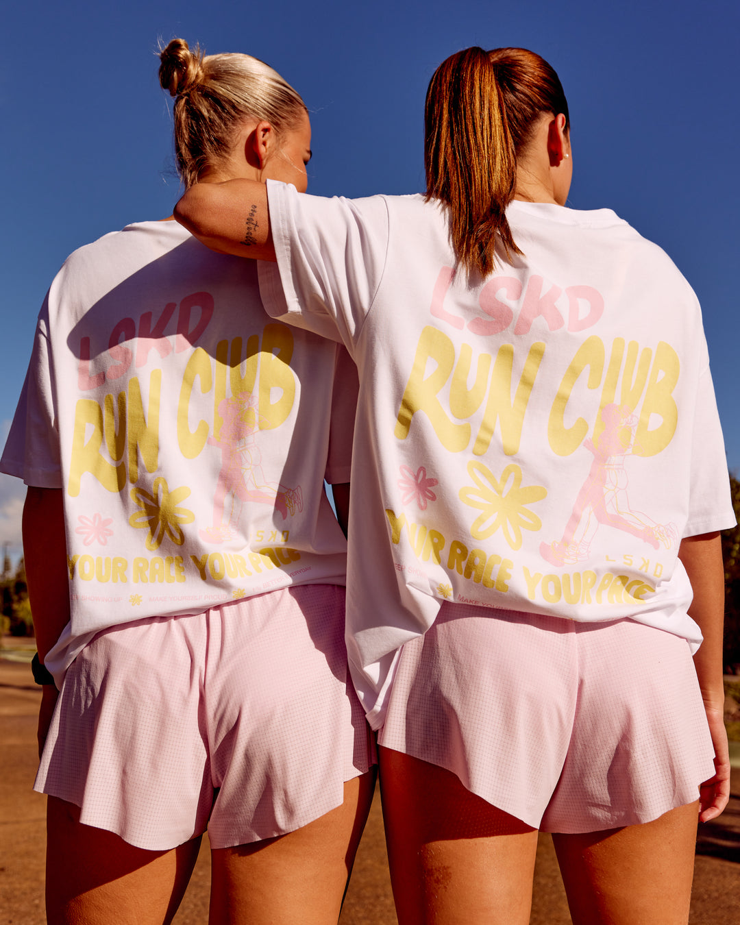 Women wearing Grace Grove FLXCotton Oversize Tee - White | Model:Both | Size:XS