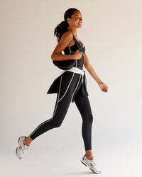 Woman wearing Power Ultra High-Rise Full Length Legging - Black | Model:Tali | Size:XS