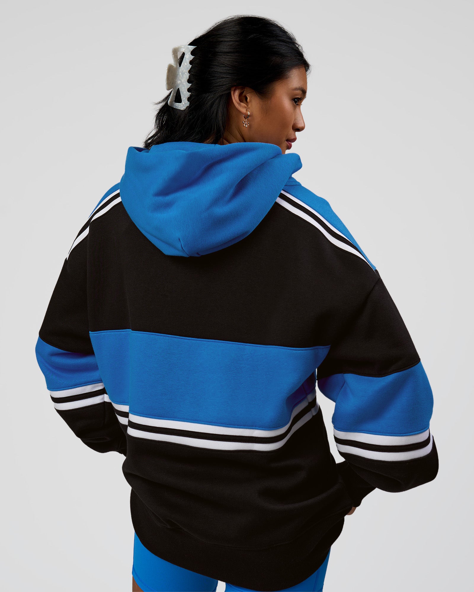 A-Team Oversized Hoodie - Black-Palace Blue | LSKD