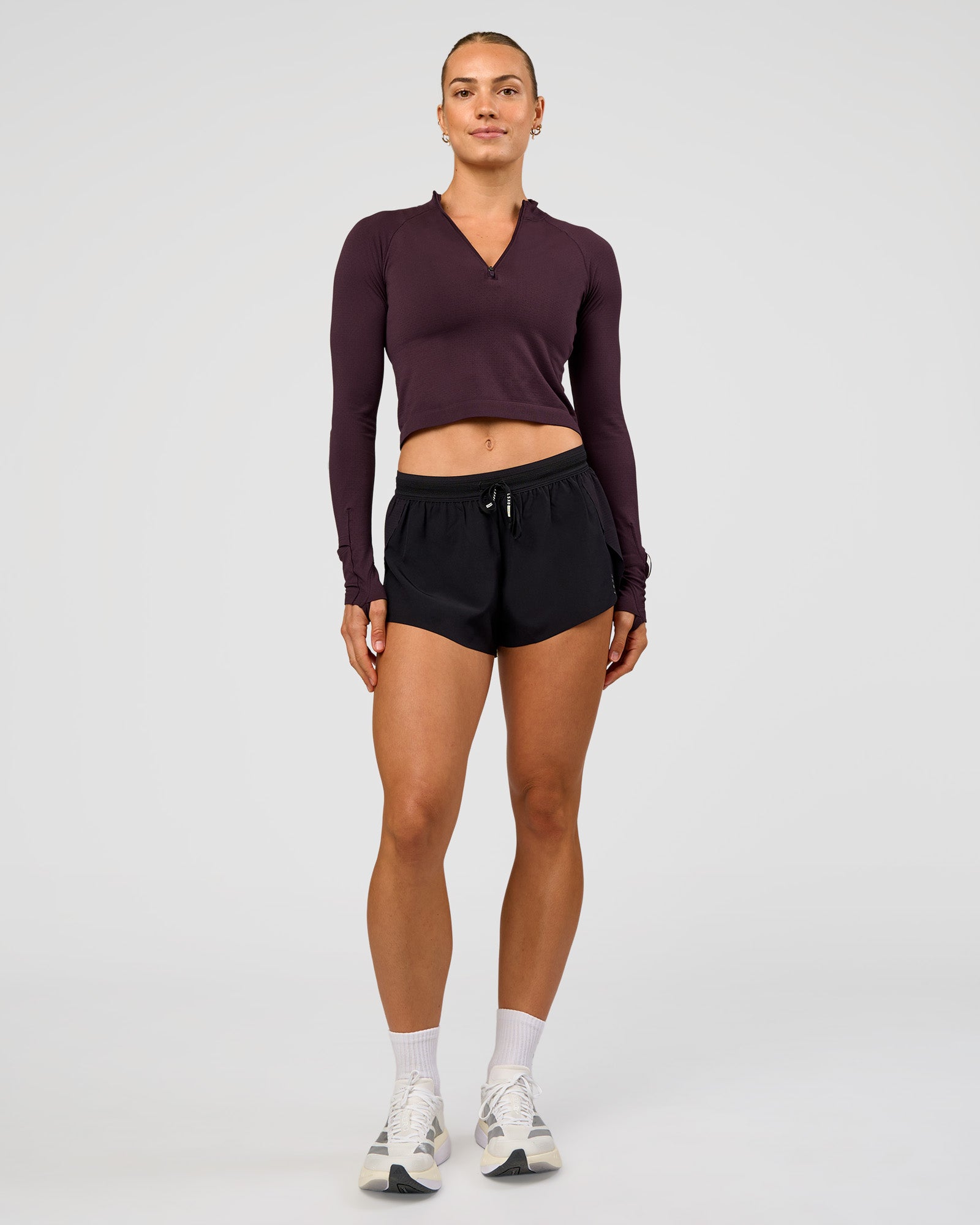 AeroFLX+ Long Sleeve Skimmer Half Zip - Midnight Plum | LSKD