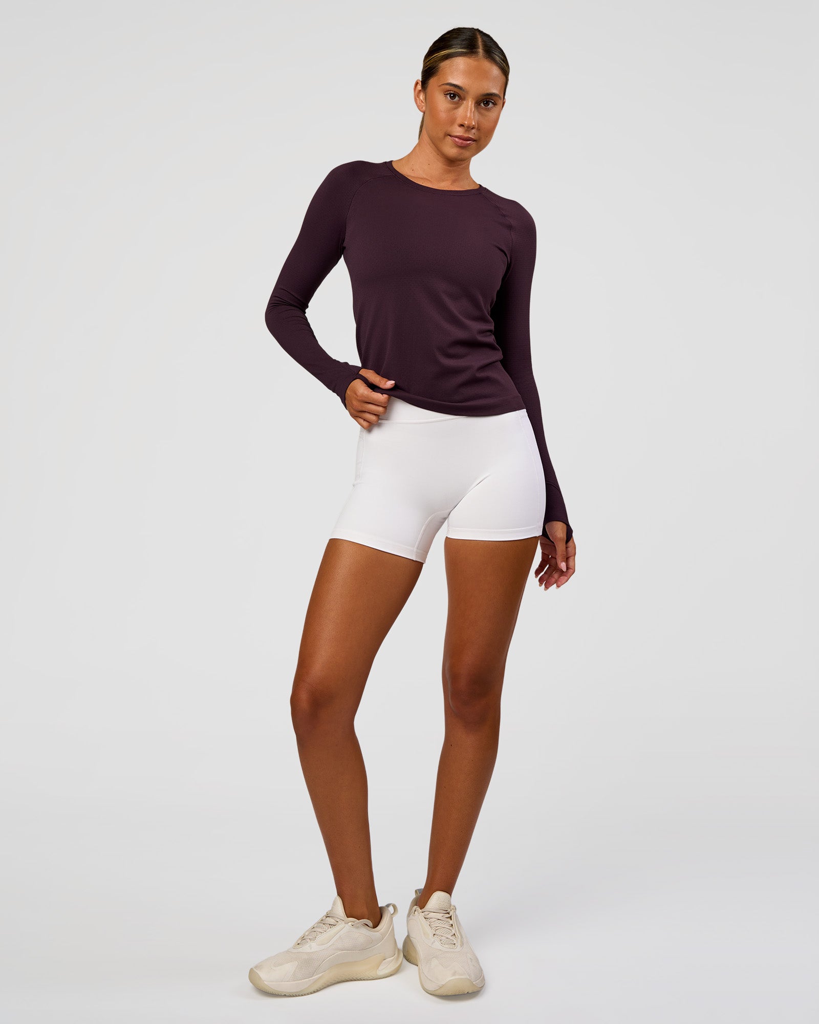 Womens AeroFLX+ Seamless Long Sleeve Tee - Midnight Plum | LSKD