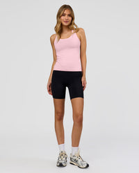 Woman wearing AeroFLX+ Seamless Tank - Marshmallow/Marshmallow | Model:Leilani | Size:XS
