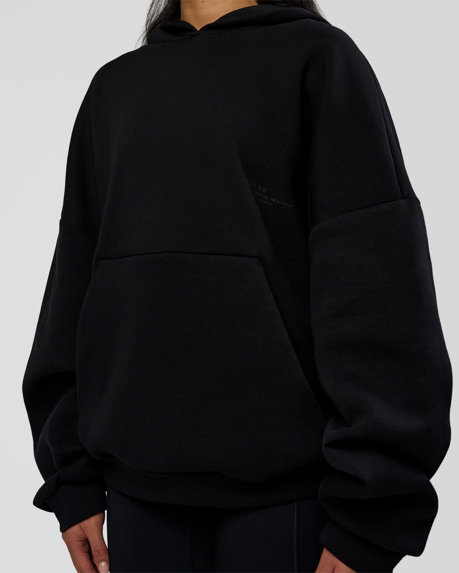 AfterDark ZeroCrease Oversized Hoodie - Black | LSKD