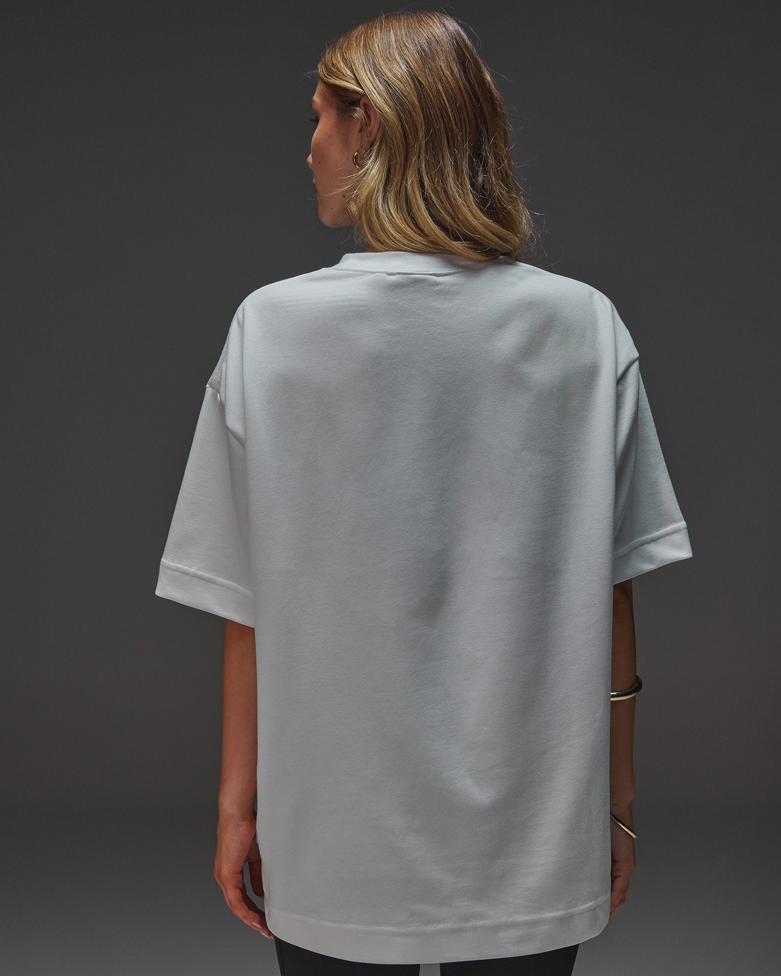 AfterDark ZeroCrease Oversized Tee - White | LSKD