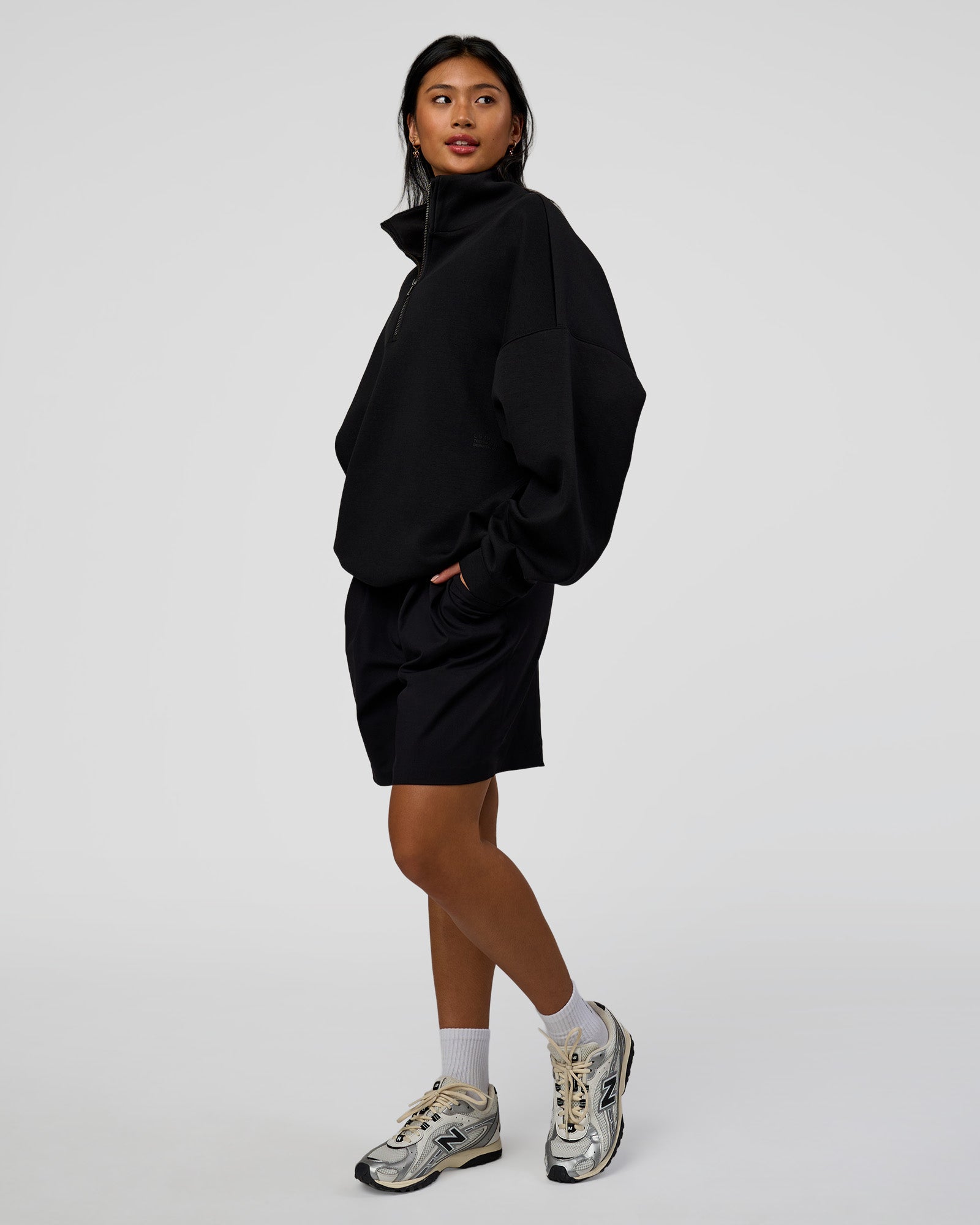 AfterDark ZeroCrease Quarter Zip - Black | LSKD