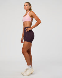 Woman wearing Aspire Sports Bra - Marshmallow | Model:Emelia | Size:XS
