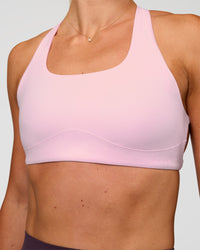 Woman wearing Aspire Sports Bra - Marshmallow | Model:Emelia | Size:XS