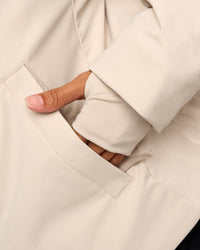 Woman wearing Auxiliary 2.0 Jacket - Shale Beige | Model:Brylee | Size:XS