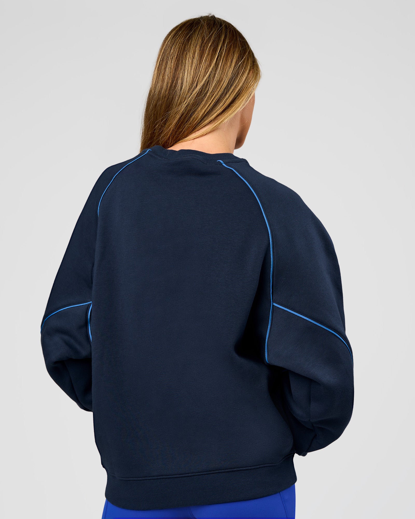 Axis Boxy Crew Sweater - Future Navy-Palace Blue | LSKD