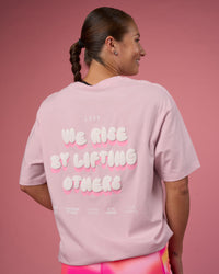Woman wearing BCAM FLXCotton Oversized Tee - Marshmallow-White | Model:Hannah | Size:XS | Thumbnail Index: 3