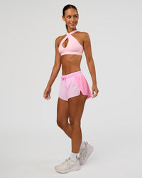 Woman wearing Bend & FLX Plunge Sports Bra - Marshmallow | Model:Brylee | Size:XS