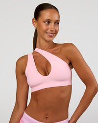 Woman wearing Bend & FLX Plunge Sports Bra - Marshmallow | Model:Brylee | Size:XS