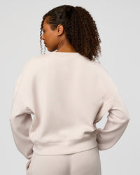 Woman wearing CF Elevate SoftTouch Pintuck Sweater  - Clay | Model:Jordan | Size:XS