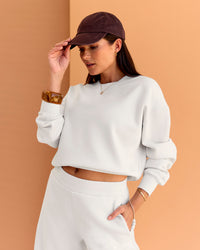 Woman wearing CF Elevate SoftTouch Pintuck Sweater  - Clay | Model:Chloe | Size:XS