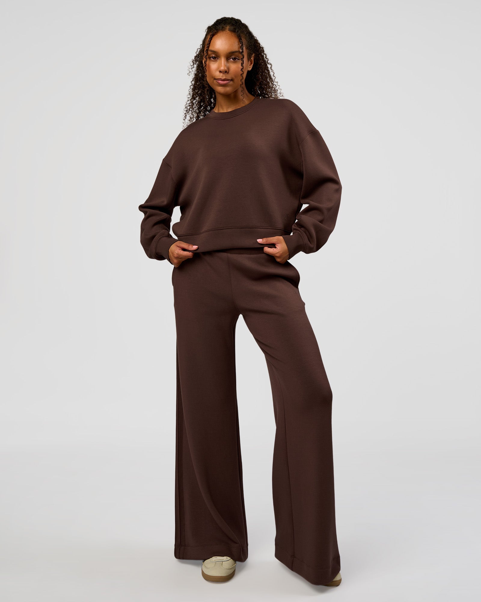 CF Elevate SoftTouch Pintuck Sweater - Hot Chocolate | LSKD