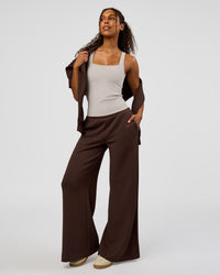 Woman wearing CF Train Hard Shelf Bra Tank - Clay | Model:Jordan | Size:XS