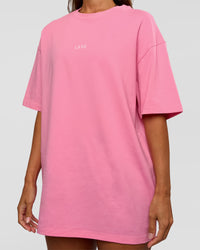 Woman wearing CFT BNE 26 FLXCotton Oversized Tee in Candy Pink | Model:Brylee | Size:XS