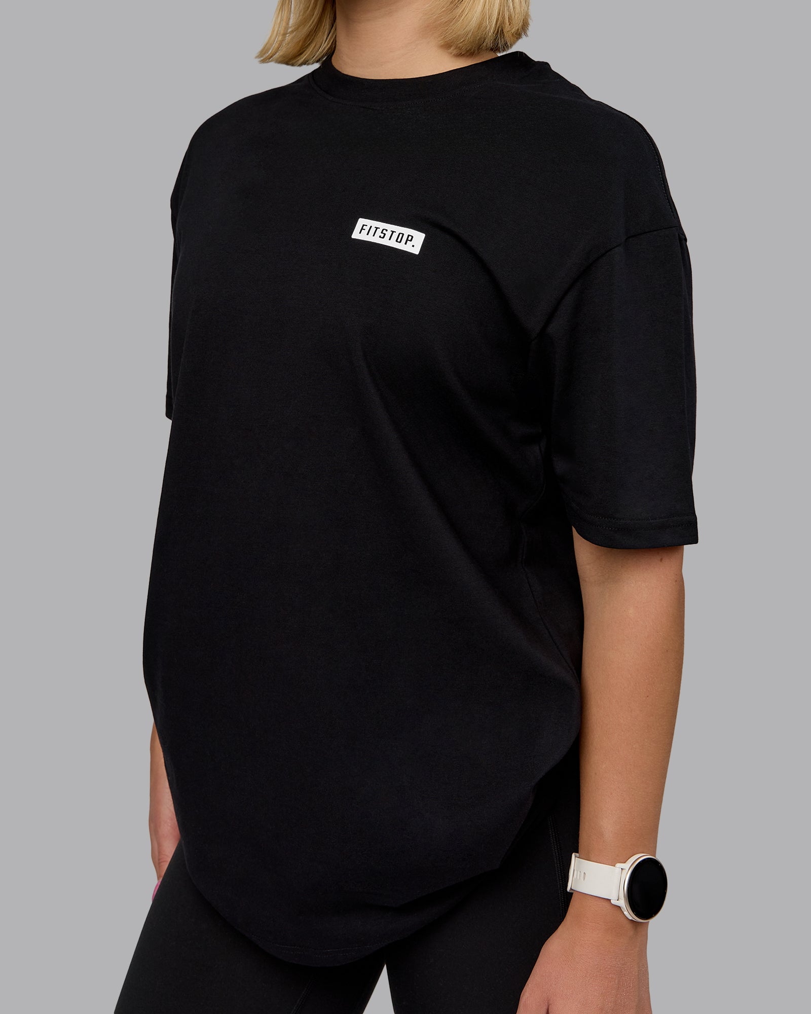 Fitstop Embrace the Sweat FLXCotton Oversized Tee - Black