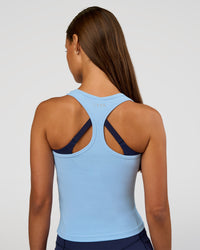 Woman wearing Flow Rib Scoop Neck Tank - Open Air | Model:Brylee | Size:XS