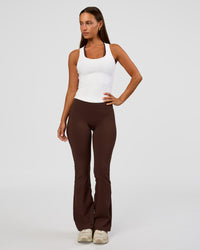 Flow Rib Scoop Neck Tank - White