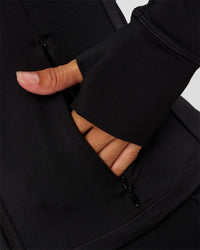 Woman wearing Fusion Active Jacket - Black | Model:Brylee | Size:XS