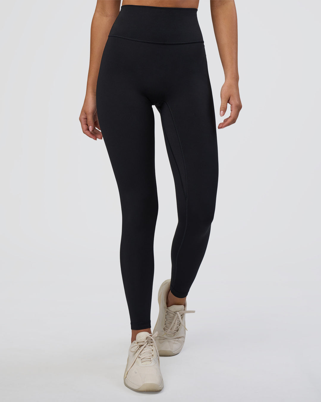 Woman wearing Fusion Ultra High-Rise Full Length Legging - Black | Model:Eliza | Size:XS