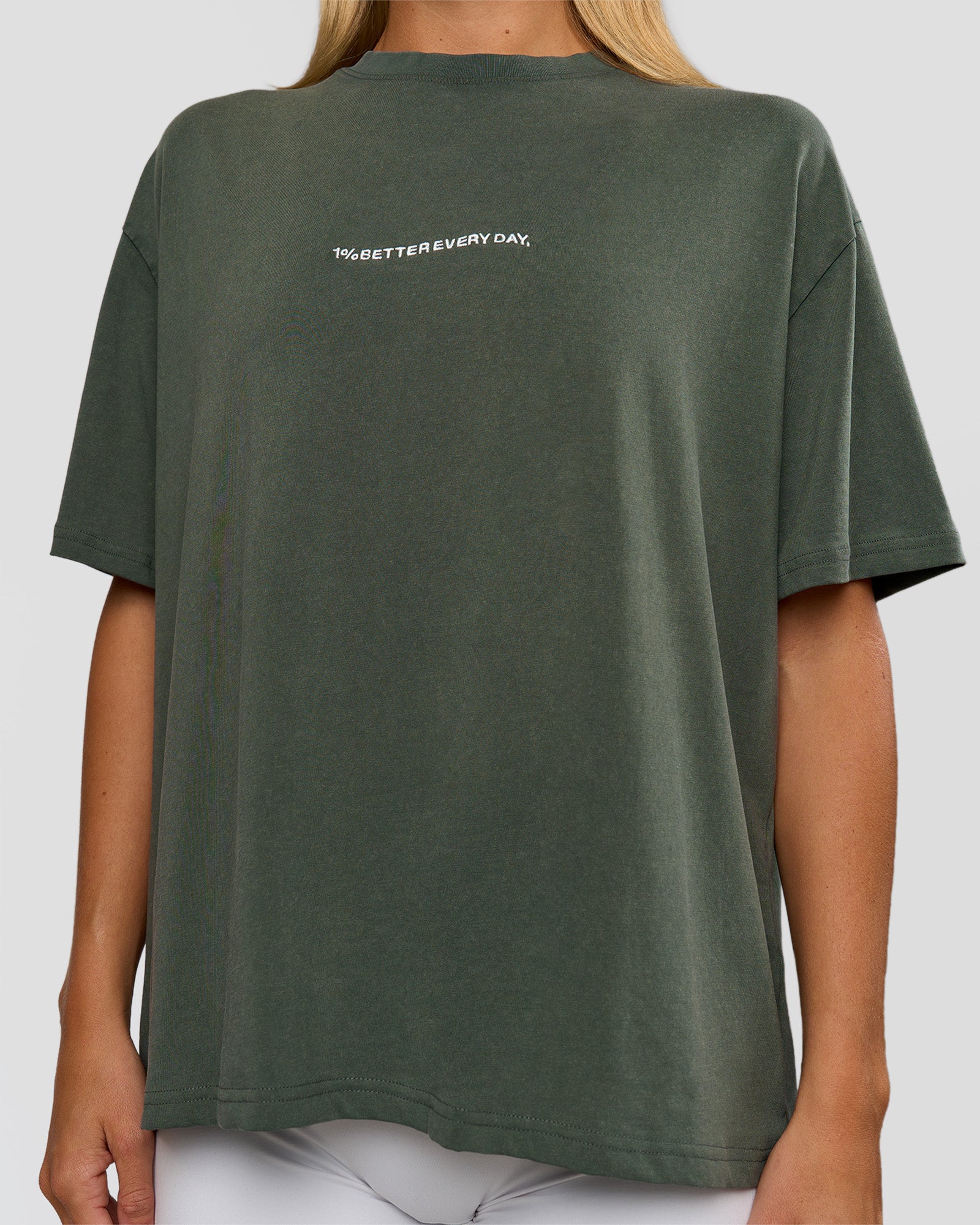 Go-To 1% Better Every Day FLXCotton Oversized Tee - Carbon Green