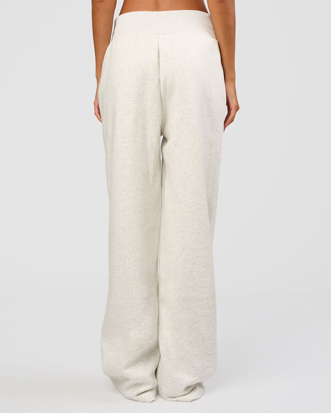 Woman wearing Go-To Wide Leg Track Pant Tall - Silver Marl | Model:Georgia | Size:XS