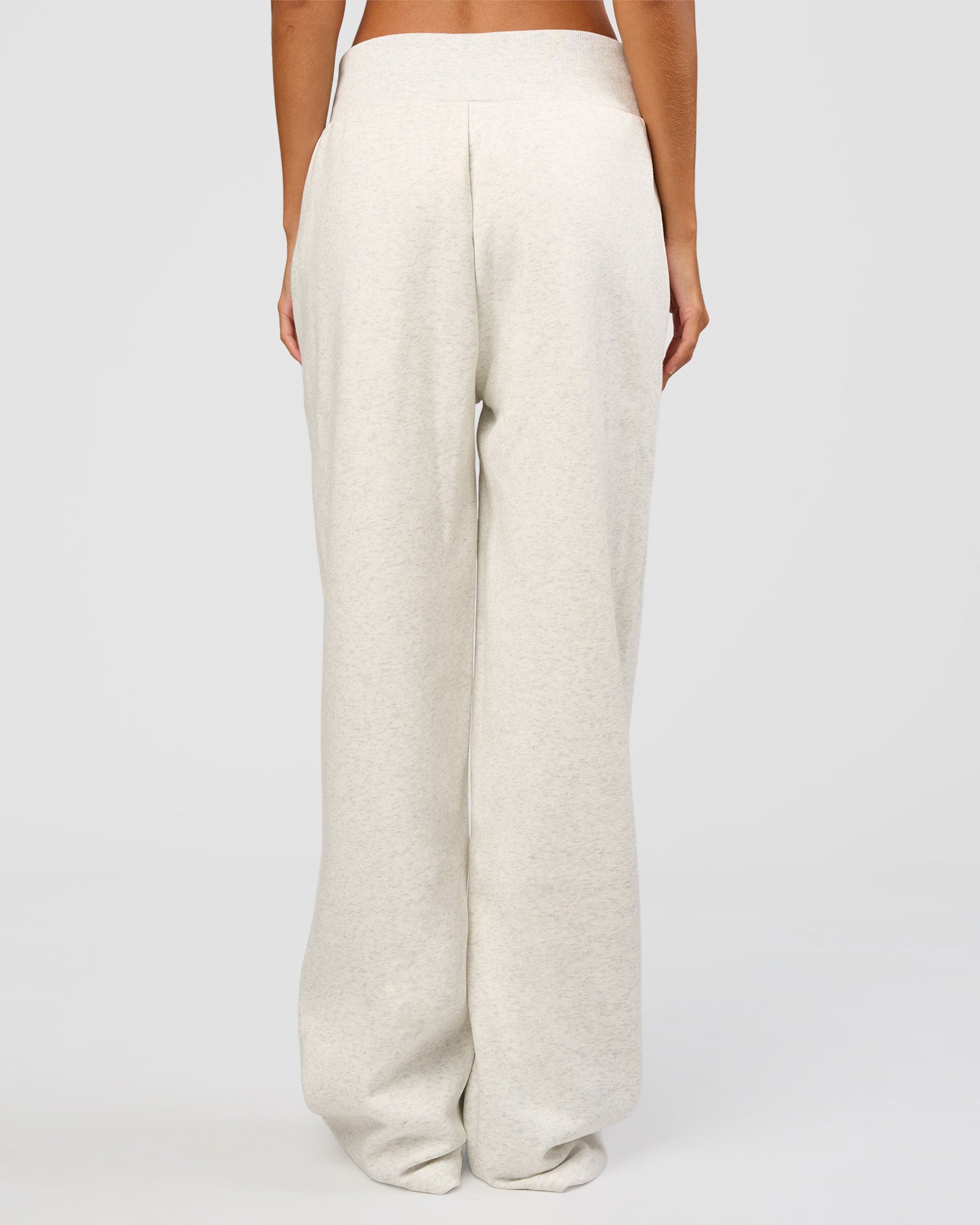 Woman wearing Go-To Wide Leg Track Pant Tall - Silver Marl | Model:Georgia | Size:XS