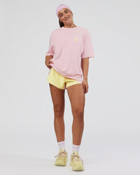 Woman wearing Grace Grove FLXCotton Oversize Tee - Marshmallow | Model:Grace | Size:XS