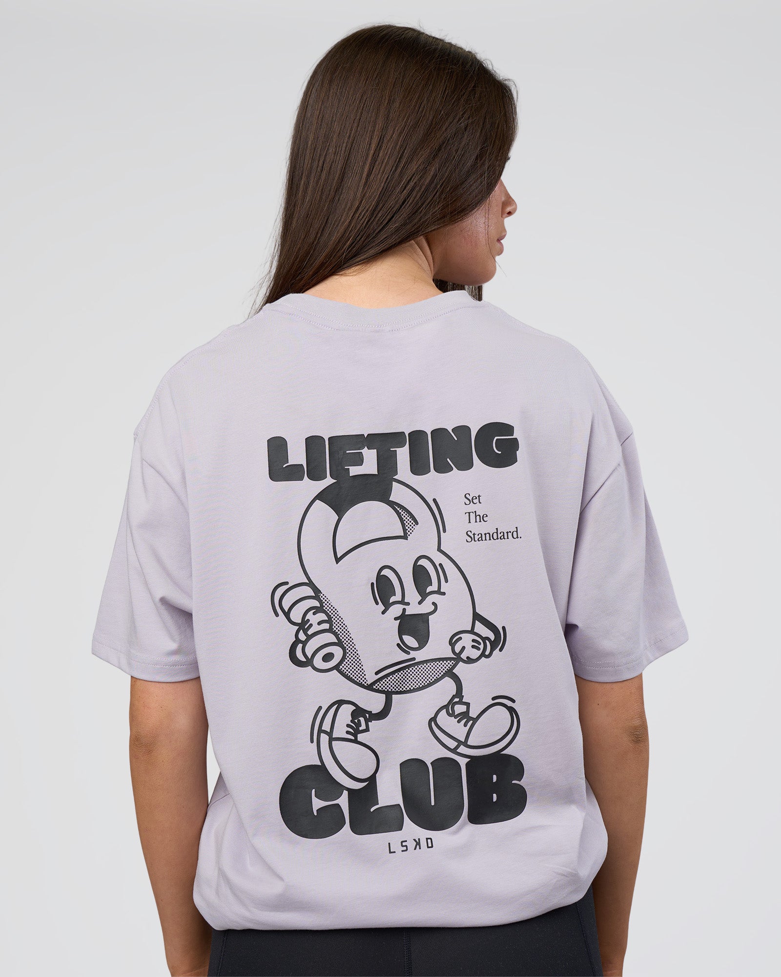 Kettle B FLXCotton Oversized Tee - Galactic Lilac-Black | LSKD