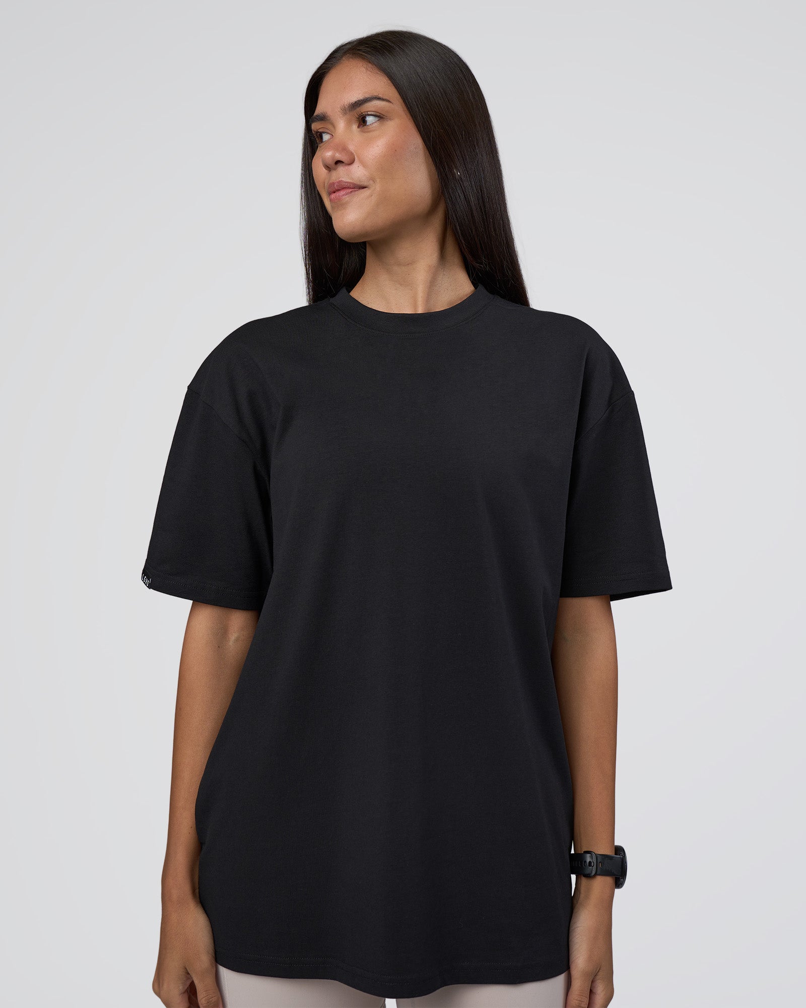Unisex Lifting Club FLXCotton Tee Oversize - Black-Black | LSKD
