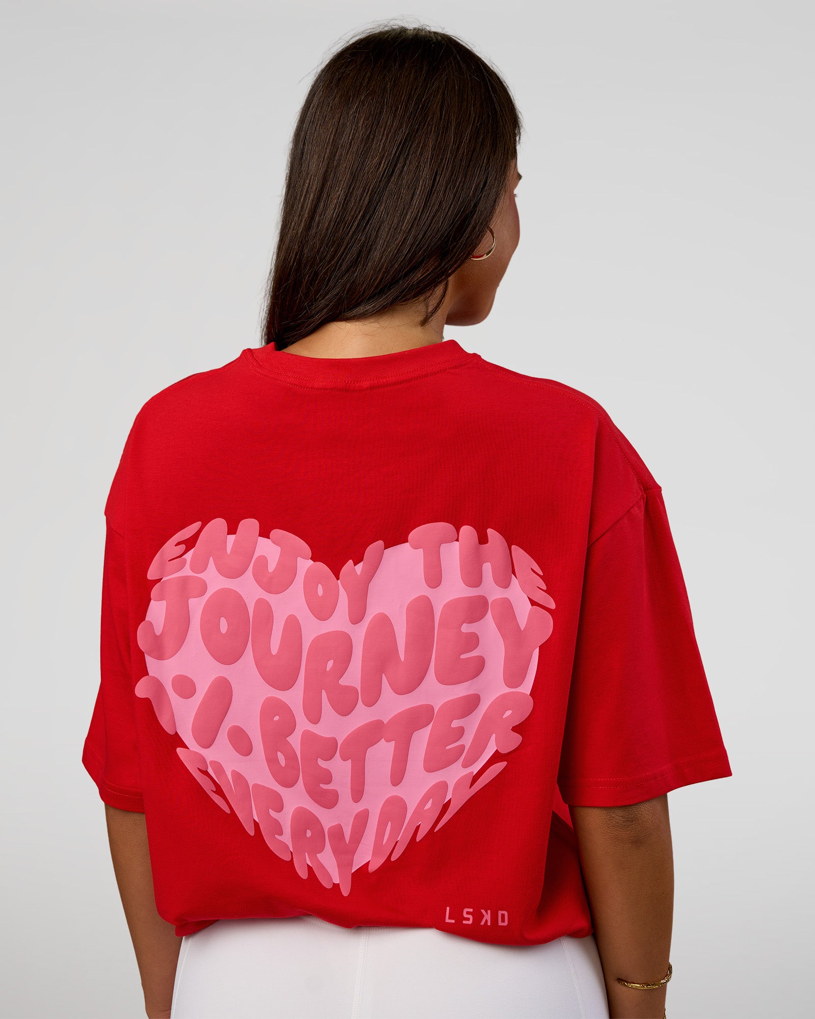 Love the Journey FLXCotton Oversized Tee - Flame-Candy Pink | LSKD