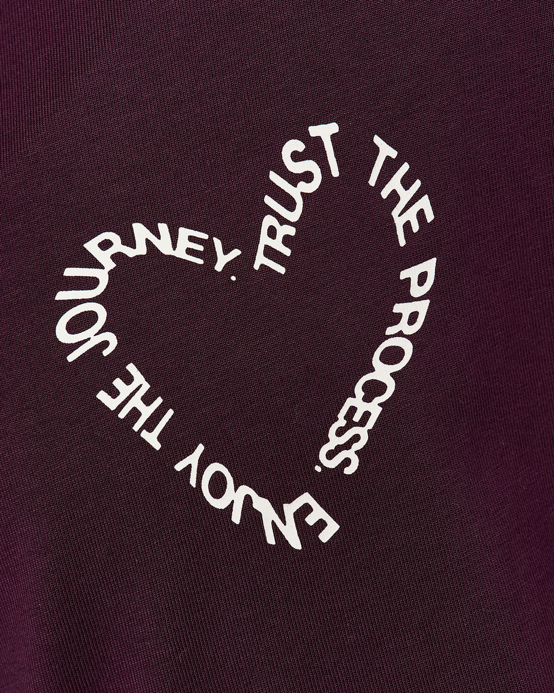 Woman wearing Love The Process FLXCotton Oversize Tee - Midnight Plum-White | Model:Leilani | Size:XS
