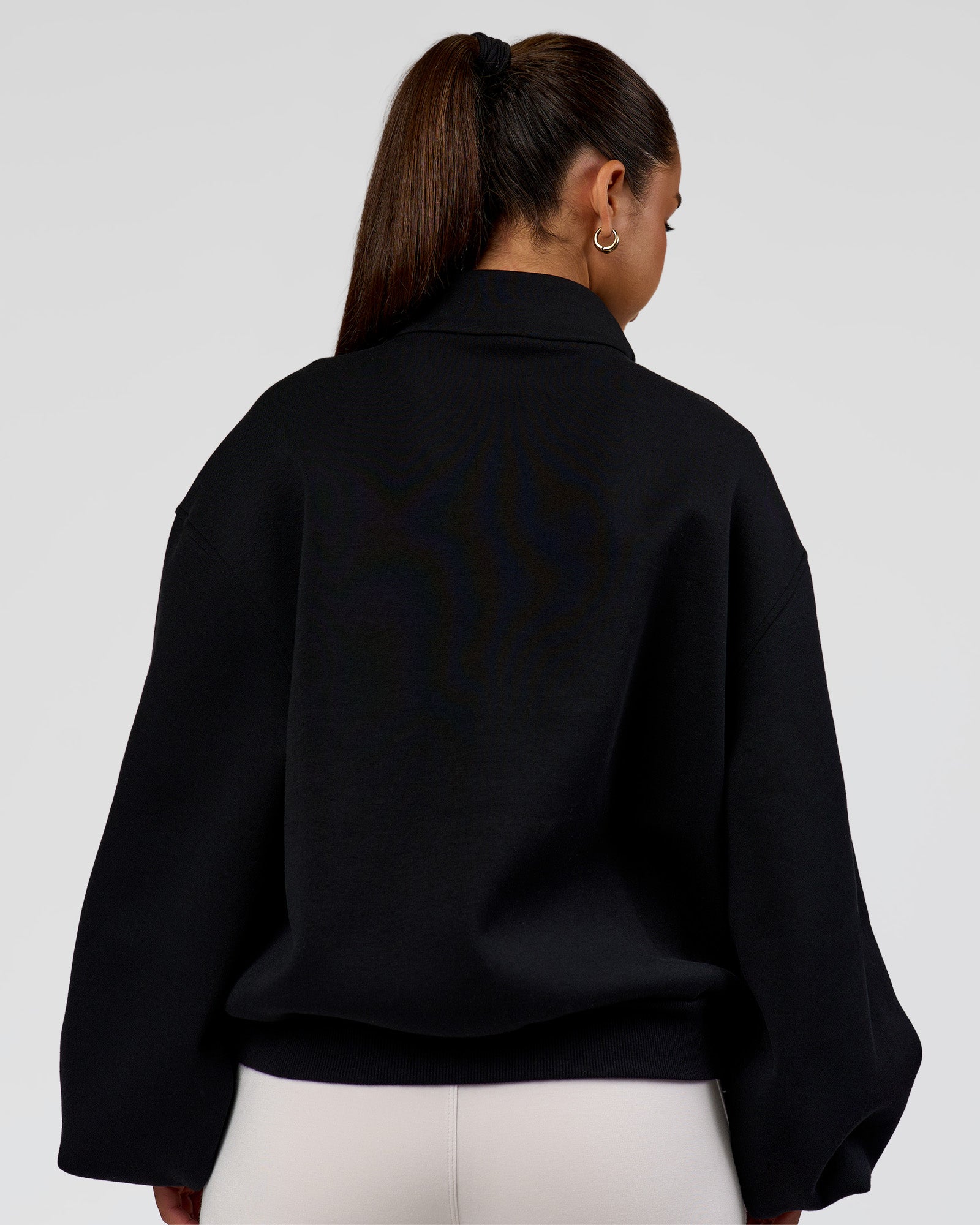Luxe ZeroCrease Spacer Half Zip - Black | LSKD