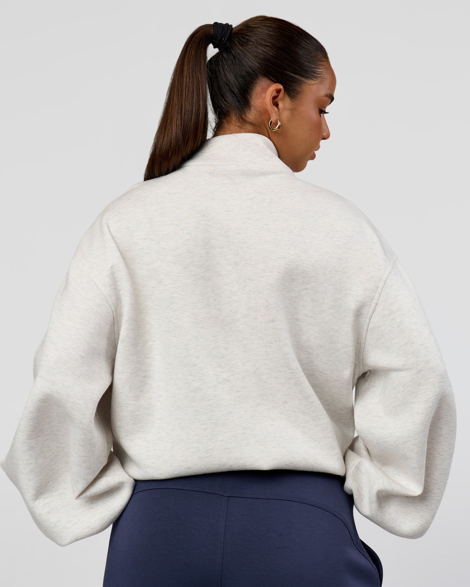 Luxe ZeroCrease Spacer Half Zip - Silver Marl | LSKD