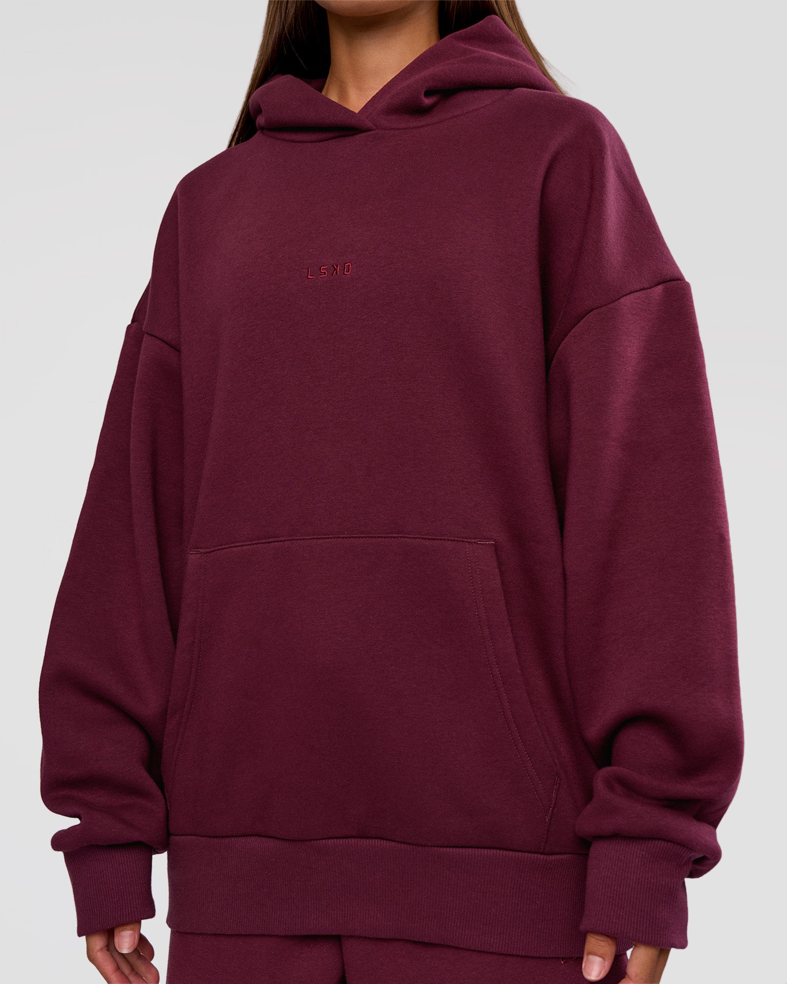 MVP Oversized Hoodie - Cherry Lacquer | LSKD
