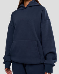 Woman wearing MVP Oversized Hoodie - Future Navy | Model:Brylee | Size:XS