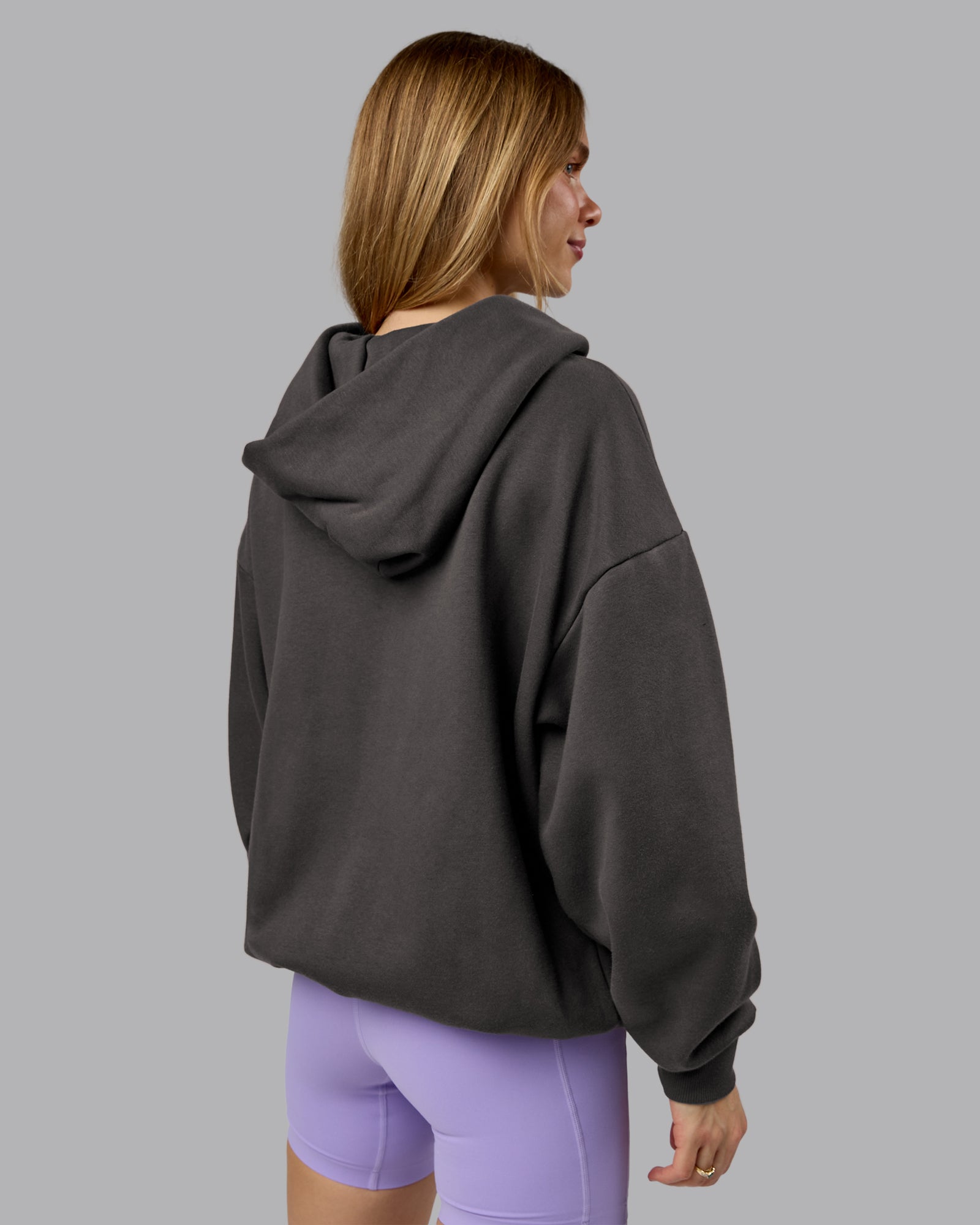 MVP Zip Through Oversized Hoodie - Dark Storm | LSKD
