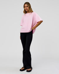 Woman wearing Memory in Motion Heavyweight Boxed Tee - Marshmallow Washed | Model:Leilani | Size:XS