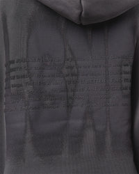 Woman wearing Memory In Motion Ultra Heavyweight Washed Hoodie - Dark Storm Washed | Model:Leilani | Size:XS