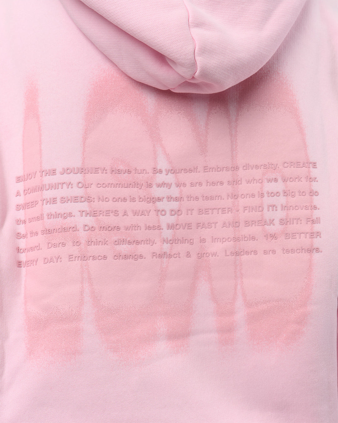Woman wearing Memory In Motion Ultra Heavyweight Washed Hoodie - Marshmallow Washed | Model:Leilani | Size:XS